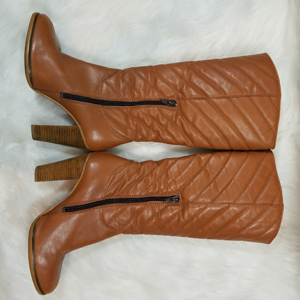 Ted Baker London Tan Below the Knee High Heel Boot